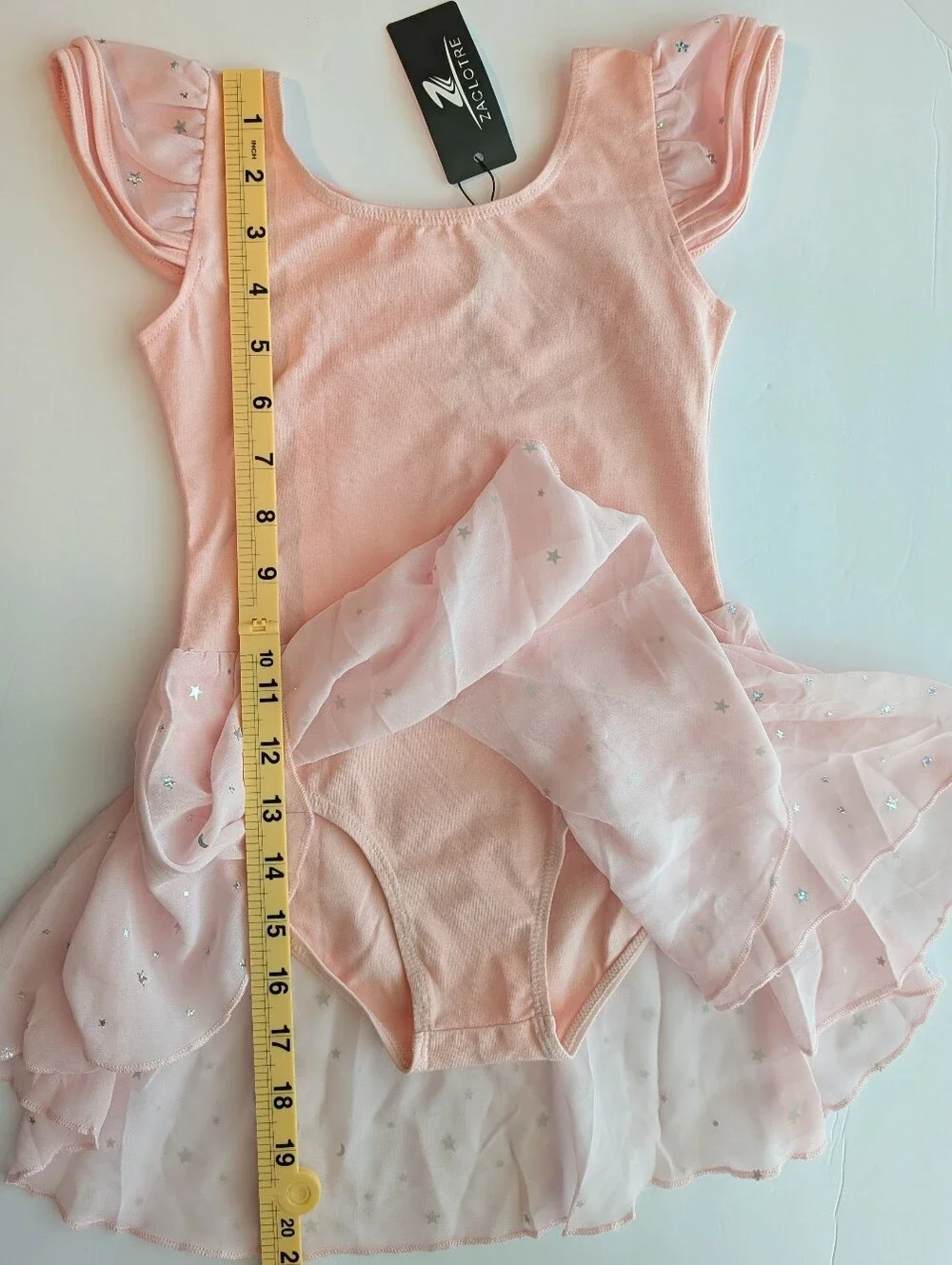 New Pink Leotard Dress With Cross Back